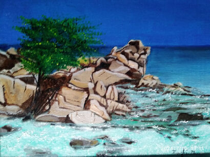 Splashes on the rocks - a Paint Artowrk by Marisa Zaghi